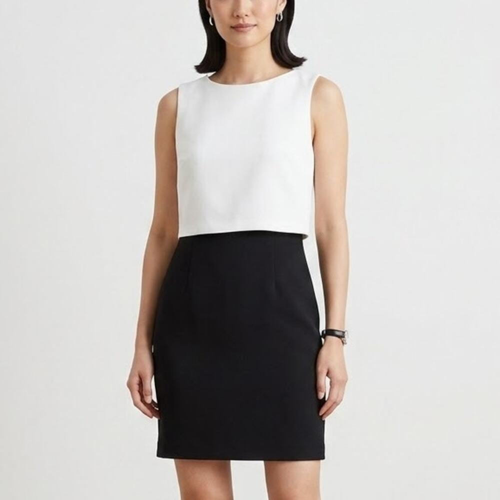 Ivanka Trump Bi-Color Sheath Dress Size Large